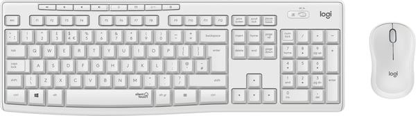 Logitech MK295 tastatur og mus, hvid