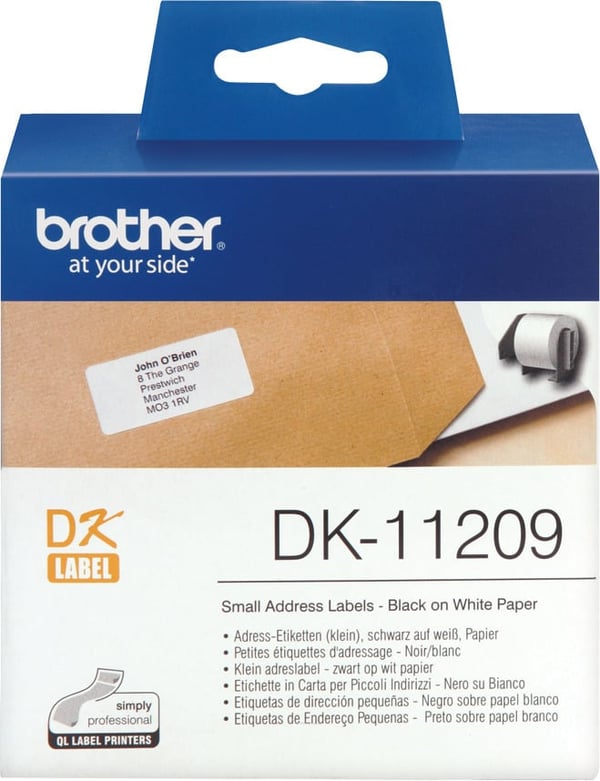 Brother DK-11209 - liten adressetikett, 29 x 62 mm