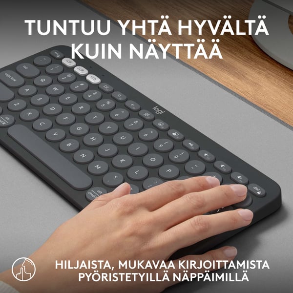 Logitech Pebble Keys 2 K380s tastatur, grå