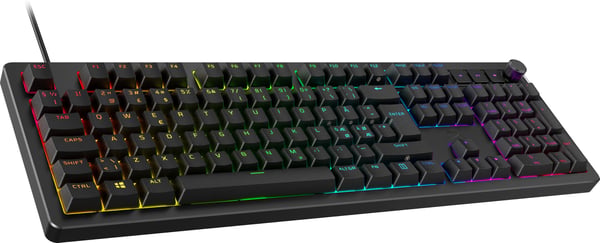 HyperX Alloy Rise-spel tangentbord, HyperX Linear-brytare, svart