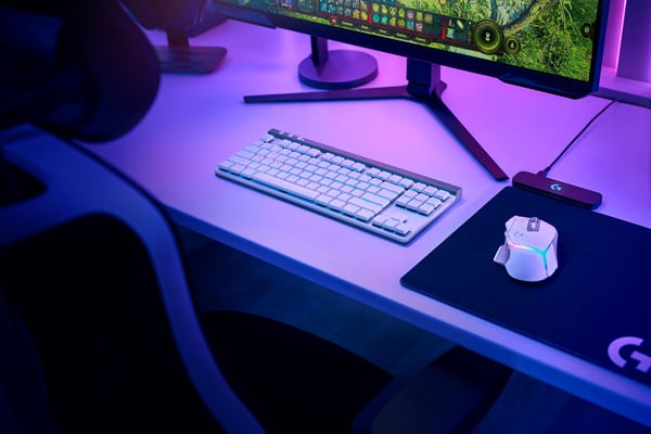 Logitech G515 LIGHTSPEED TKL-spiltastatur, hvid, Tactile-switches