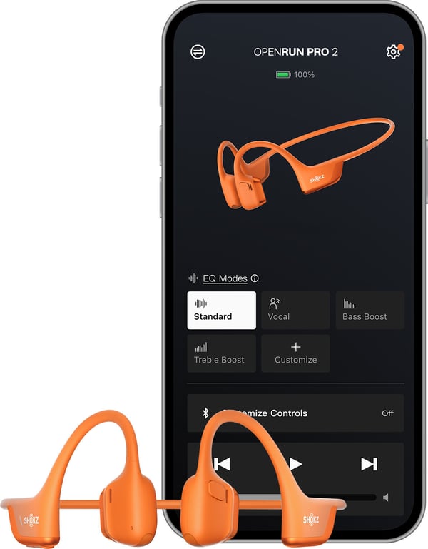 Shokz OpenRun Pro 2 benleks hörlurar, orange