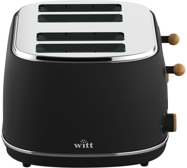 Witt Premium Wood fyraskivors brödrost, svart