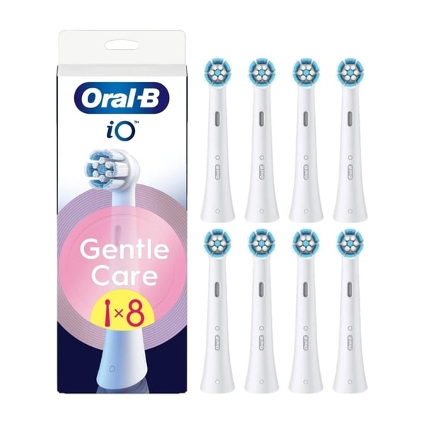 Oral-B iO Gentle Care ersättningsborstar 8 st, vit
