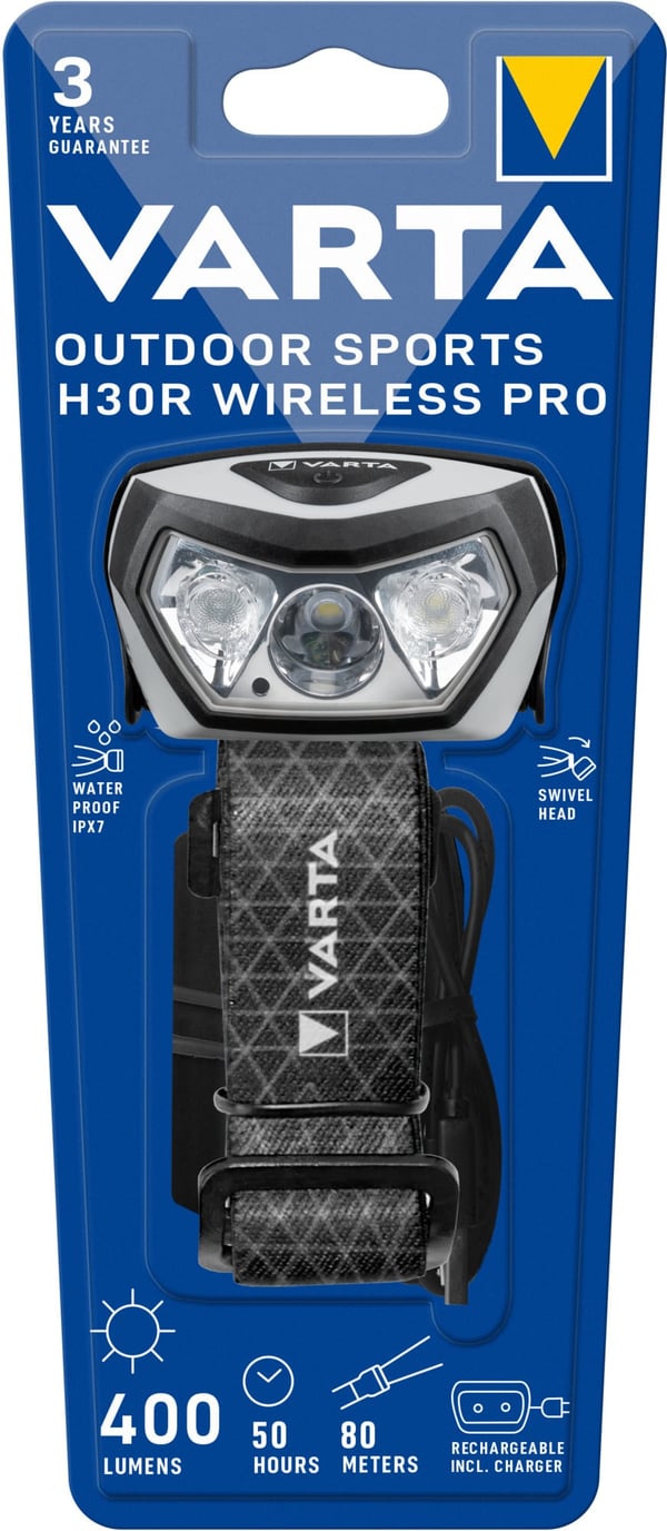 Varta Outdoor Sports H30R Trådlös Pro pannlampa