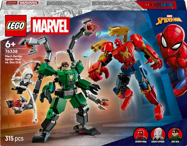 LEGO Super Heroes Marvel 76338 Robotstrid: Spider-Man mot Doktor Bläckfisk