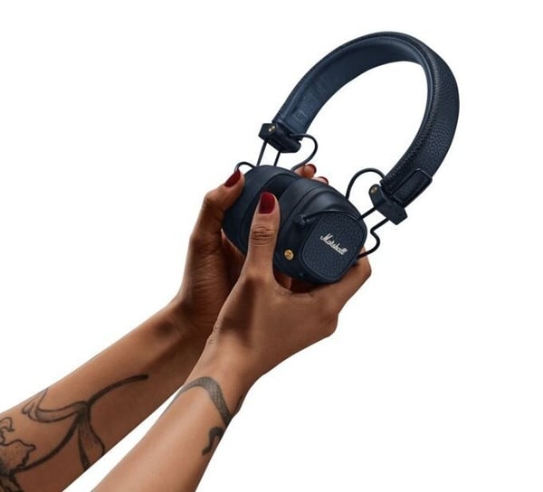 Marshall Major V -Bluetooth-hörlurar, Midnatt Blå
