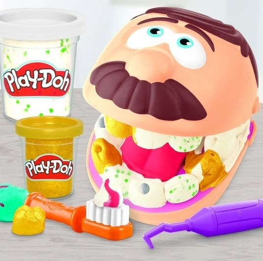 PLAY-DOH Drill N Fill plastmodelvoks tandlægesæt