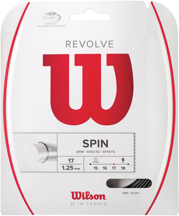 Wilson Revolve -sträng, svart, 17/1,25 mm