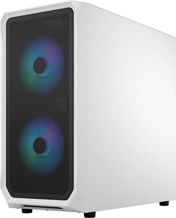 Fractal Design Focus 2 RGB Hvid TG Transparent ATX-kabinet med vindue, hvid