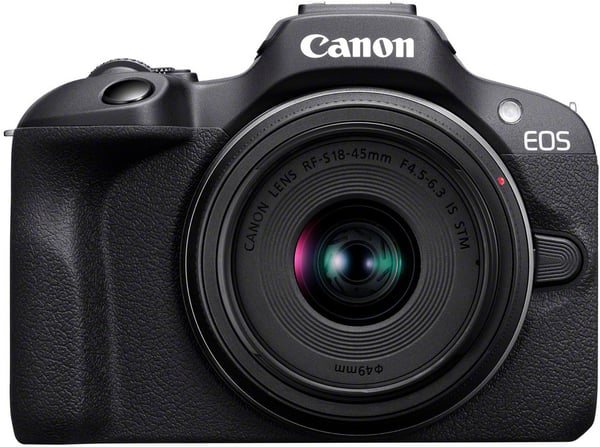 Canon EOS R100 -systemkamera + RF-S 18-45 mm IS STM + RF-S 55-210 mm F5-7.1 IS STM -objektiv