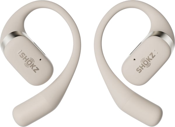 Shokz OpenFit trådløse høretelefoner, beige
