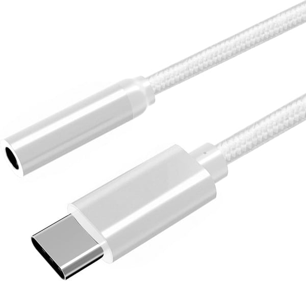 Fuj:tech USB-C - 3.5mm -ljudadapter, vit