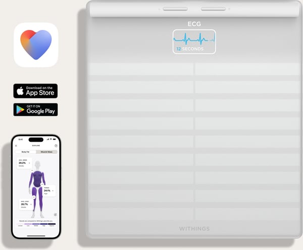 Withings Body Scan-smartvægt, hvid