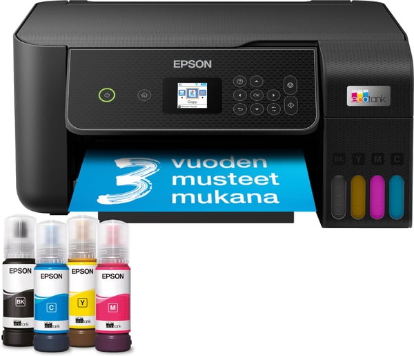 Epson EcoTank ET-2870 A4-multifunktionsskrivare, svart