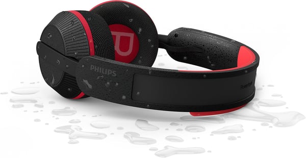 Philips GO TAA6219BK/00 høretelefoner, sort / rød