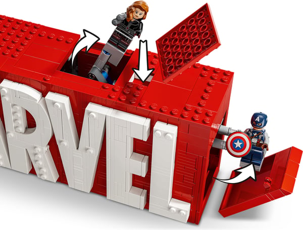 LEGO Superhelte Marvel 76313 – MARVEL-logo og minifigurer