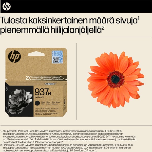 HP 937e EvoMore bläckpatron, svart