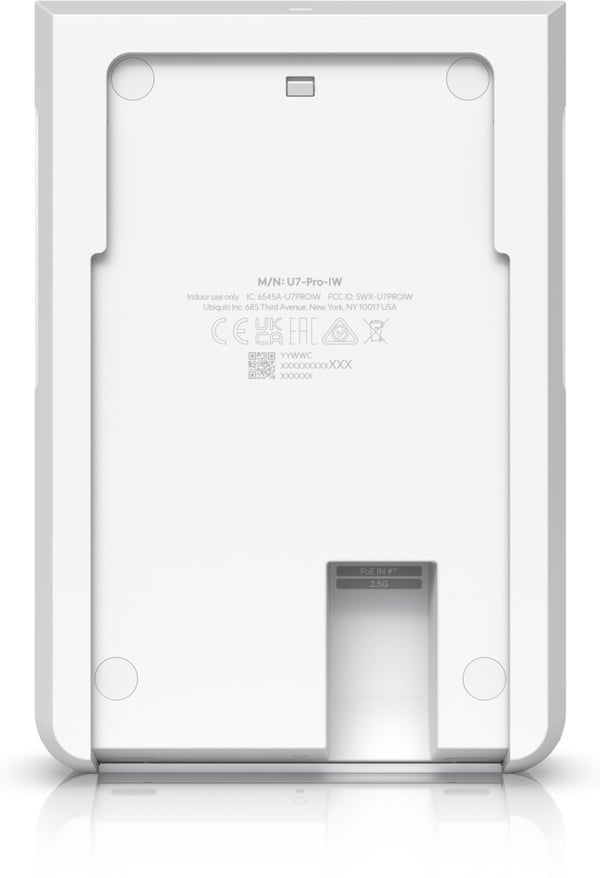 Ubiquiti U7 Pro Wall Wi-Fi 7 accesspunkt med PoE-stöd