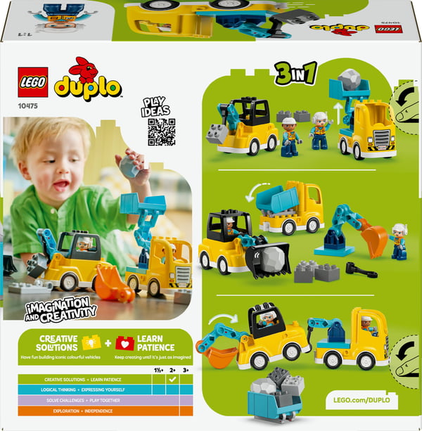 LEGO DUPLO Town 10475 Byggarbetsplatsfordon 3-i-1