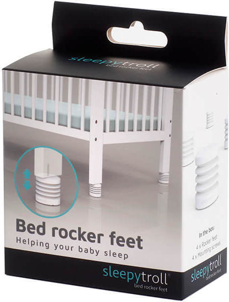 Sleepytroll Rocker Feet -gungfötter till spjälsäng, 4 st, vit