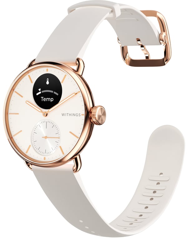 Withings Scanwatch 2 - smartklocka, 38 mm, roséguld