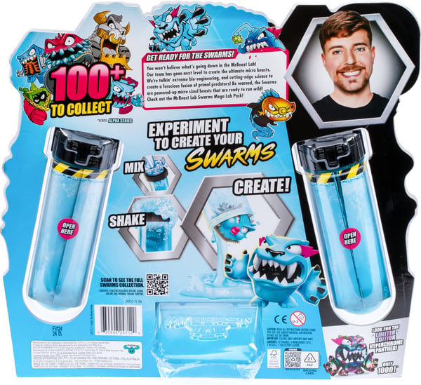 MrBeast Lab Swarms Mega Lab - 12 figurer, assorteret