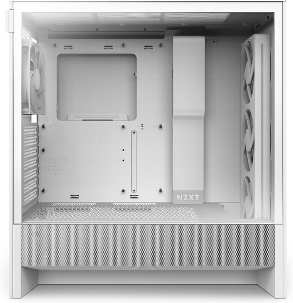 NZXT H5 Flow RGB (2024) ATX-chassis med vindue, hvid