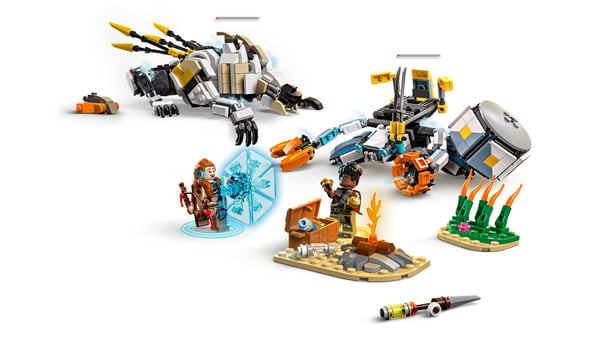 LEGO Horizon Adventures 77037 – Aloy og Varl mod Beskyttelsesskjold og Tandhjul
