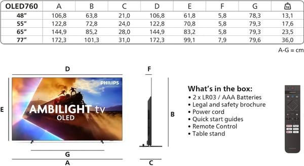 Philips 55" OLED760 – 4K Ambilight TV