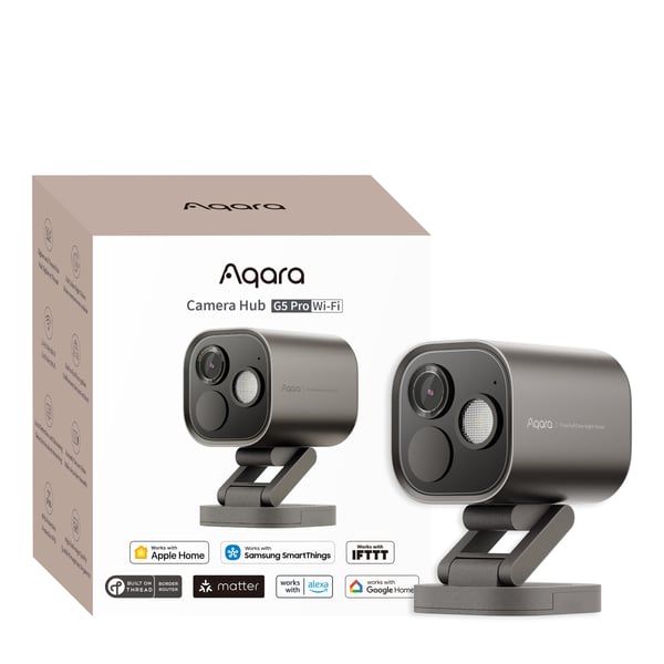 Aqara Camera Hub G5 Pro Wi-Fi övervakningskamera för inom- och utomhusbruk, grå