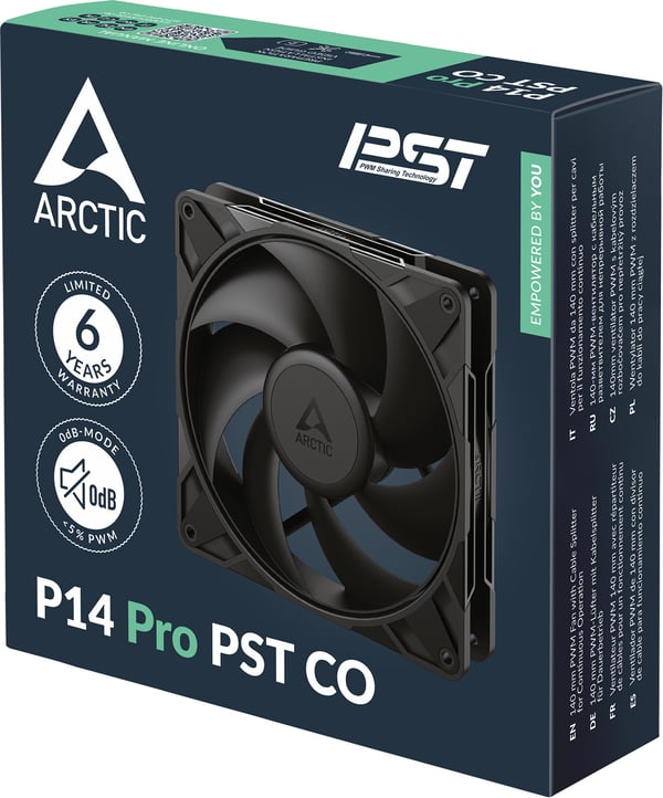 ARCTIC P14 Pro PST CO fläkt, svart