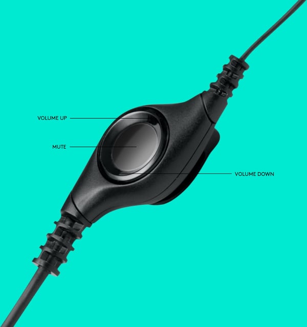 Logitech H390 headsetmikrofon, sort