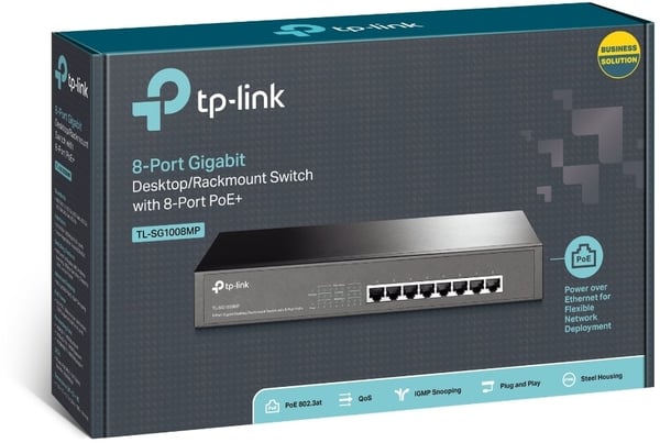 TP-LINK TL-SG1008MP - 8-portars switch