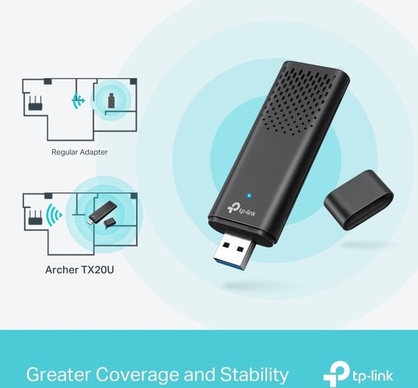 TP-link Archer TX20U Dual-band AX1800 USB -WiFi 6-adapter