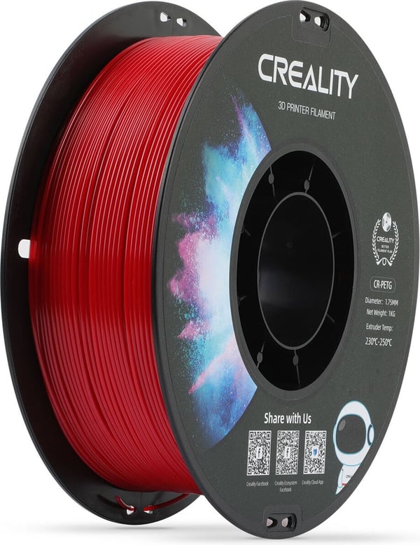 Creality CR-PETG filament til 3D-printer, 1,75 mm, rød