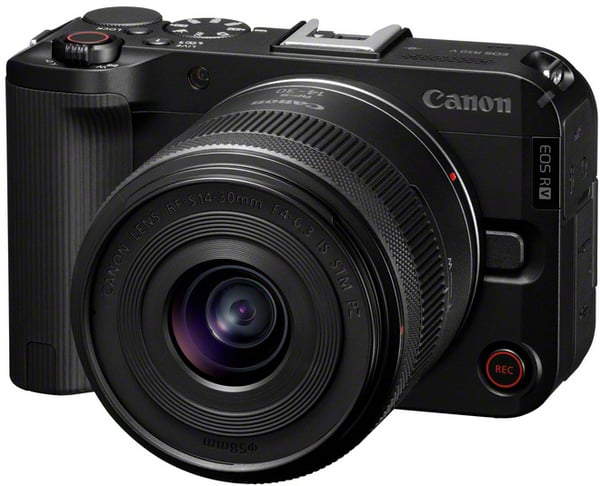 Canon EOS R50 V systemkamera + RF-S 14-30mm F4-6.3 IS STM PZ objektiv, svart