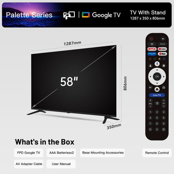 FPD 58" D900 4K LED Google TV
