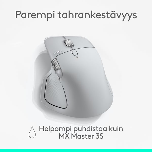 Logitech MX Master 4 mus, ljusgrå