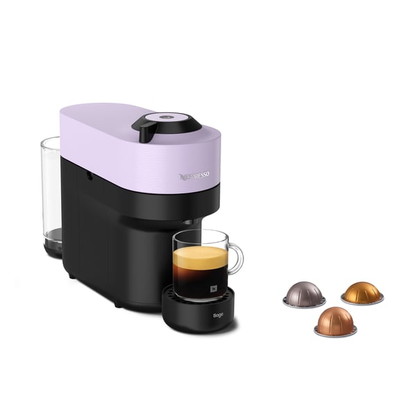 Nespresso Vertuo Pop by Sage kapselmaskin, lila