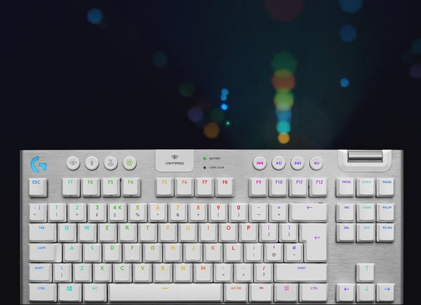 Logitech G915 TKL -spil tastatur, Tactile kontakter, hvid
