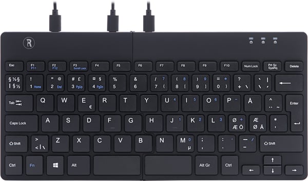 R-Go Split Break - tvådelad ergonomiskt tangentbord, svart
