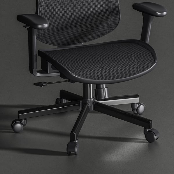 ErgoWork Lumbacker -arbetsstol, svart