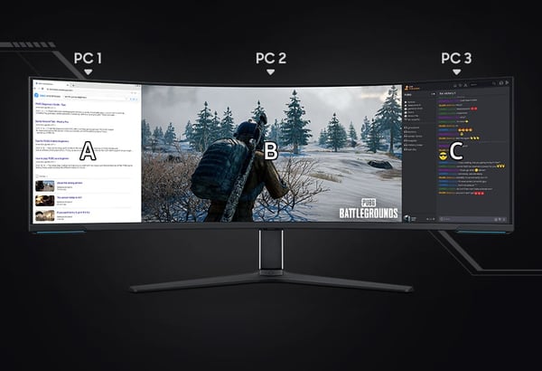 Samsung Odyssey Neo G9 57" -krökt gamingskärm