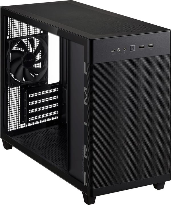 Asus Prime AP201 TG Micro-ATX kabinet med vindue, sort