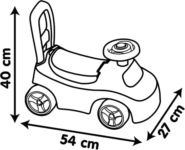 Smoby Bil 2i1 -sparkbil, rosa