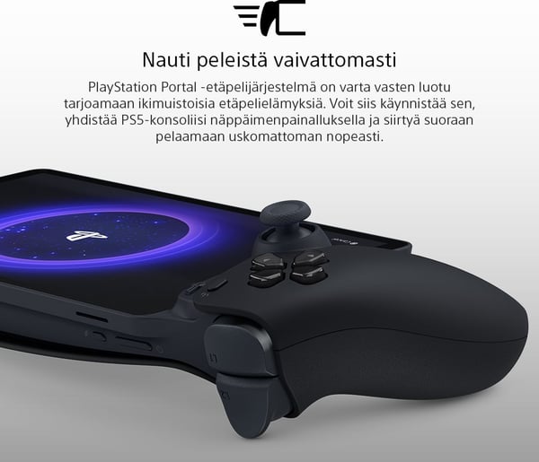 PlayStation Portal Remote Player handkontroll, svart