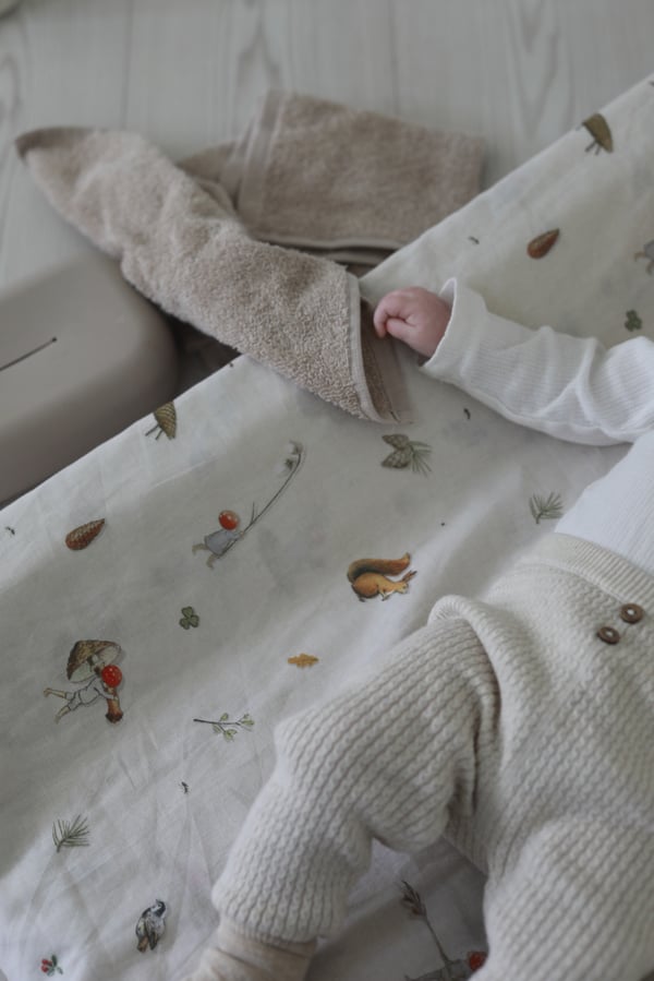 Rätt Start Elsa Beskow Skogsbarna vårdfilt, beige