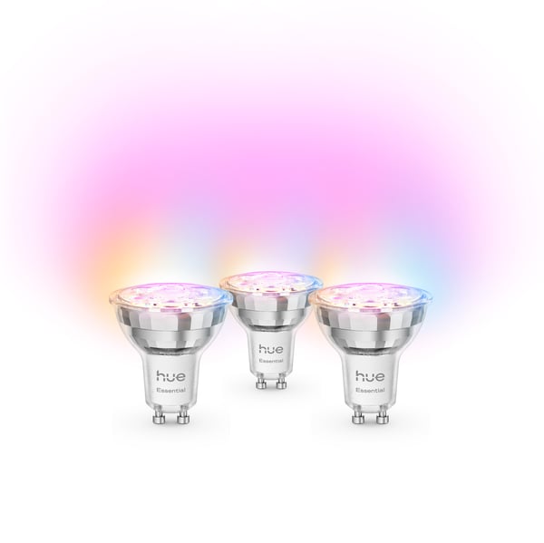 Philips Hue Essential smart spotlampa, White and color ambiance, GU10, 345 lm, 3-pack