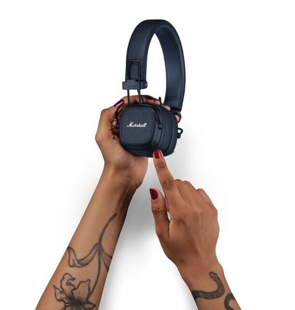 Marshall Major V -Bluetooth-hörlurar, Midnatt Blå